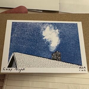 Anastasia Inciardi prints Cozy Night Blue Art Print